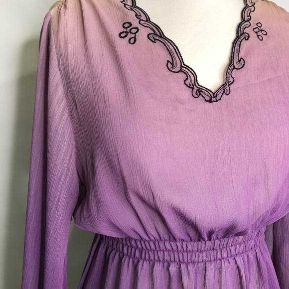 Mushkaby Aienna Rose sheer BOHO tunic top S NWOT - Picture 2 of 7